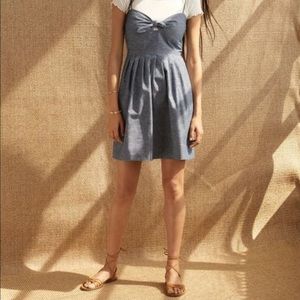 NWT Madewell chambray cutout tie front dress